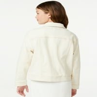 Modna traper jakna za djevojčice labavog sastavljanja, veličine 4-18