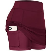 ženske teniske suknje, unutarnje joga kratke hlače, rastezljive sportske kratke hlače s džepovima za golf, donje