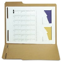 & Kraft mapa ojačana papirom s dva zatvarača, s izrezanim gornjim jezičkom, slovom, smeđom, kartonom od 50 komada