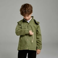 Dječja kišna jakna s kapuljačom za dječake i djevojčice, kišni kabanice obložene pamukom, zeleni kaputi od 3 godine