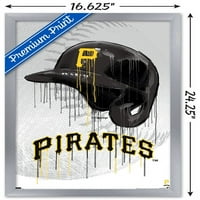 Zidni poster Pittsburgh Pirates-kaciga za kapanje, uokvirena 14,725 22,375