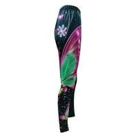 Ženske modne joga hlače s printom leptira Plus size casual sportske hlače visokog struka 96 94485913