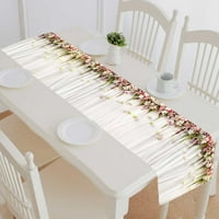 Prekrasan cvjetni ukras za vjenčanje stolna staza od pamuka i lana Kuhinjski pribor za blagovaonicu veličina