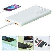 Power Bank 10000mah QC3. Brzo punjenje za iPhone Samsung Huawei PowerBank - White
