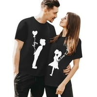 Majice za žene Valentine Graphic Tees par odgovarajućih košulja majice majice s kratkim rukavima bluza muški model