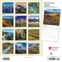 Mjesečni kvadratni zidni kalendar izdavačke kuće divlja i slikovita mjesta Oregona