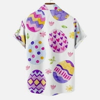 Havajske košulje za muškarce gumb dolje kratki rukavi smiješni uskrsni dan majice majice casual odmor majice majice