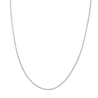 Ženska ogrlica od bijelog zlata od 14 karata s šupljim četvrtastim pšeničnim lancem od 20 inča