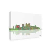 Marlene Watson 'Birmingham Alabama Skyline 1' Canvas Art