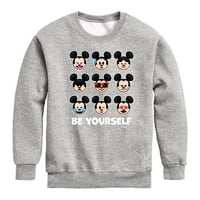 Disnejev emoji-Miki, Budi svoj, mrežasta majica od flisa s okruglim vratom za malu djecu i mlade