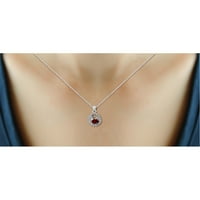 Jewelersclub srebrne ogrlice za žene - ogrlica za žene za žene. Sterling Silver - Ogrlica s granatama, Bijeli