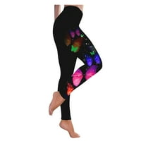 Pamučne joga hlače u donjem rublju, modne ženske jogging hlače s printom, pripijene Casual fitness gamaše