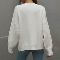Ženski modni džemper dugih rukava ležerna pletena zimska odjeća puloveri džemperi bluza top