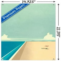 Plakat na zidu Art Deco - plaža s gumbima, 14.725 22.375