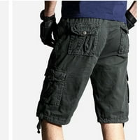 Muške kratke hlače za radnu odjeću s Više džepova, ravne hlače s patentnim zatvaračem s pet nogu, Ležerne sportske
