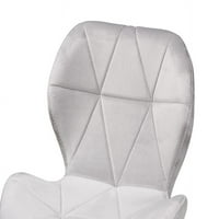 Moderna glamurozna i luksuzna siva baršunasta tkanina i zlatna metalna okretna uredska stolica