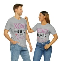 Zagrljaji i poljupci majica s ljubavnim citatom Ženska majica s natpisom Valentine modna novost