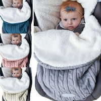 ; Deka za presvlačenje novorođenčadi, teška pletena Mekana topla deka s podstavom od flisa, vreća za spavanje