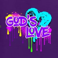 Divlji Bobbi, Grafiti Božja ljubav, nadahnjujući kršćanin, grafička muška majica bez rukava, ljubičasta, 3-im-im