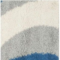 Četvrtasti tepih u sivoj i plavoj boji