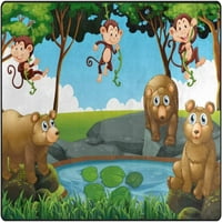 Prostirka za dječju sobu medvjed majmun šumske prostirke za dječju sobu prostirka za dječju igraonicu dnevne sobe