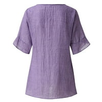 Rasprodaja ženskih košulja u A-listi, modna ženska ljetna bluza s jednobojnim gornjim dijelom nepravilnog oblika