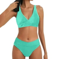 Ženski kupaći kostim s dva odjeljka, Ženski novi modni dvodijelni kupaći kostim, Slatki casual bikini kupaći kostim