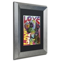 Zaštitni znak likovna umjetnost 'Boxer Luv' platno umjetnost Deana Russoa, Black Matte, Silver Frame