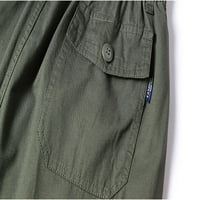 Muške Ležerne kratke hlače širokog kroja s elastičnim strukom, pamučne lagane brzosušeće kratke hlače za ribolov,