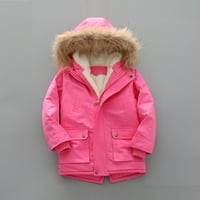 GODDERR Dječaci djevojke zimske pamučne jakne s kapuljačama zgužvane kapute za djecu dijete, 2-7t mališani s patentnim