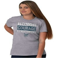 Muška majica s grafički ispis s logotipom mornarice Honor Courage Commitment, majice Brisco Brands 5X