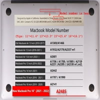 KAISHEK Tvrdi omot školjki SAMO SAMO za MacBook Pro 16 s dodirnim ID -om tipa C model: A M2 A