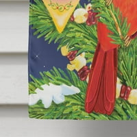 Blago Carolina 94018 zastava za božićnu večeru kardinala platno za dom velike veličine, višebojno